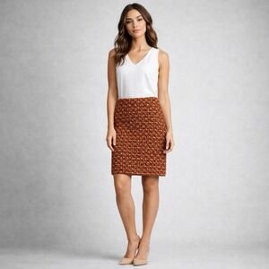 Kate Spade New York Women's Pencil Skirt Wool Tweed Size 4 High Waist Work